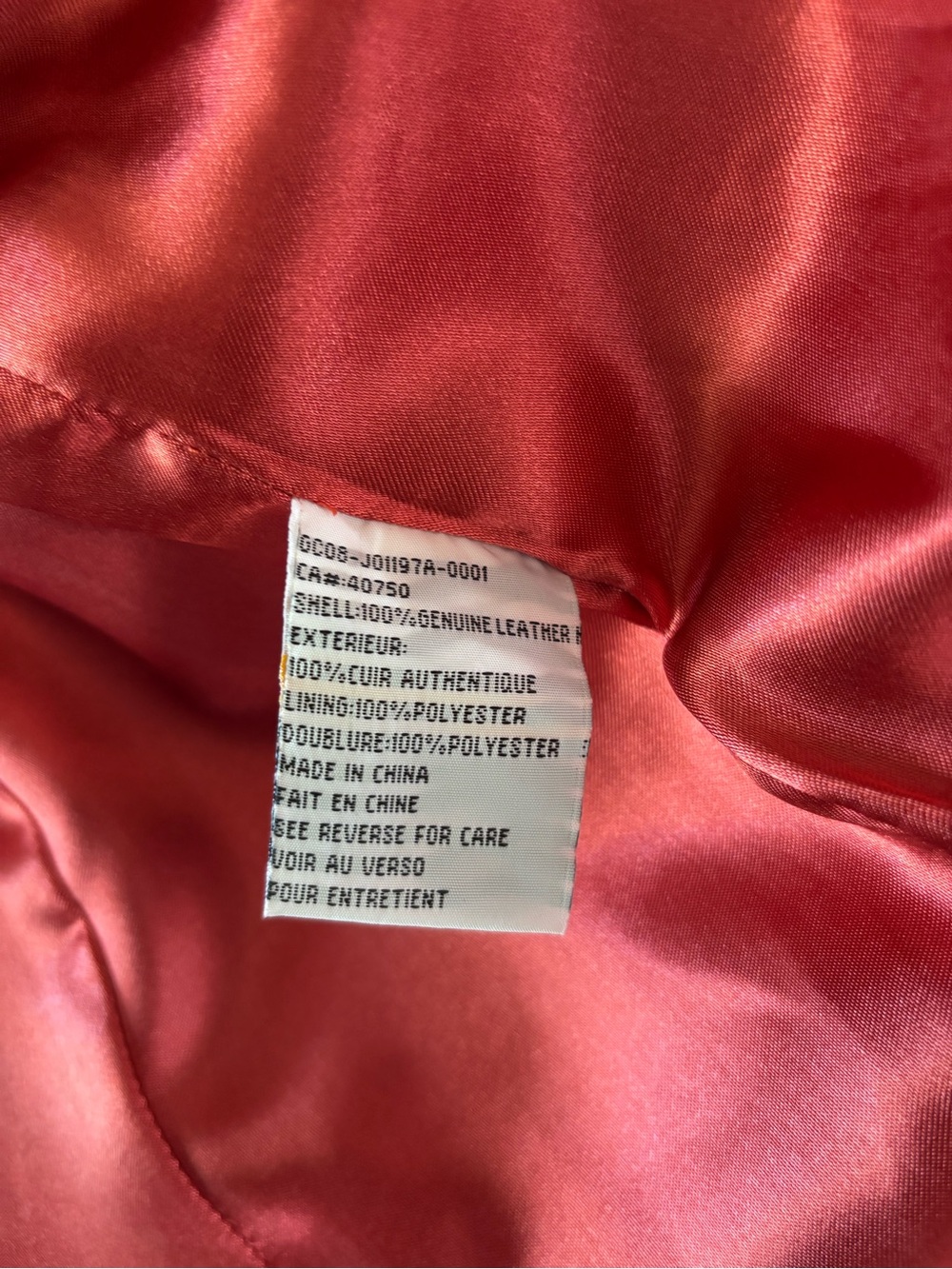 Vintage Ruby Red Leather Woven Statement Jacket by Guillaume (Size Medium) - Picture 9 of 10